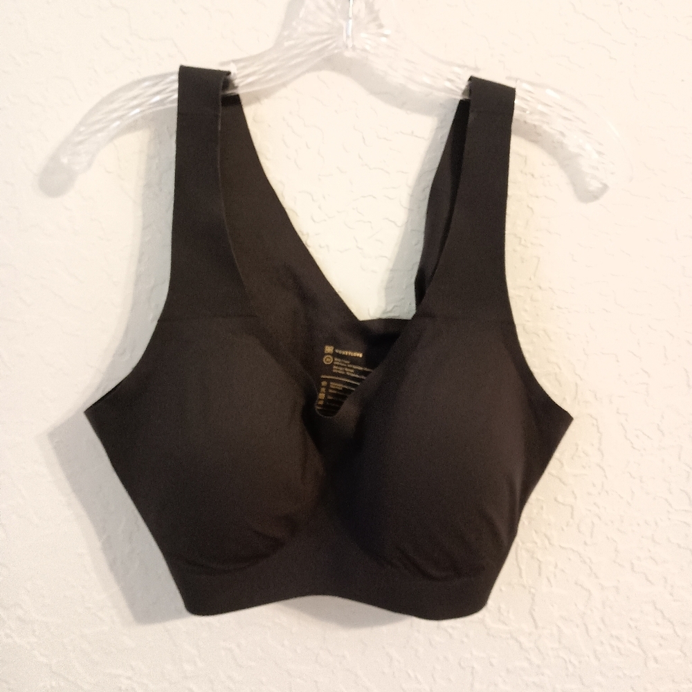 HoneyLove V-Neck Bra NWT 3X Black